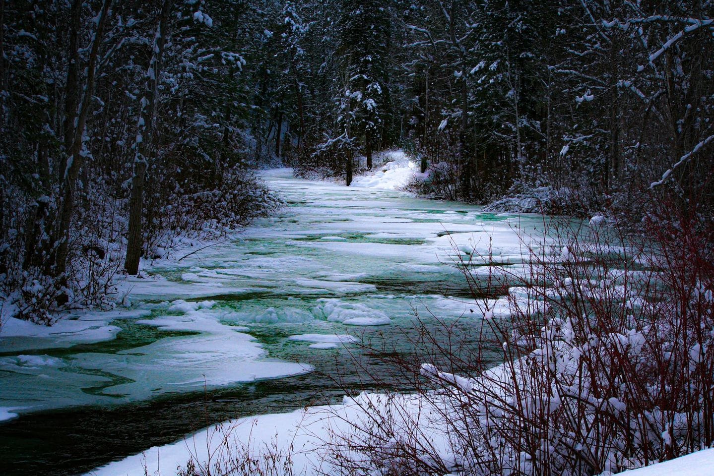 icy river