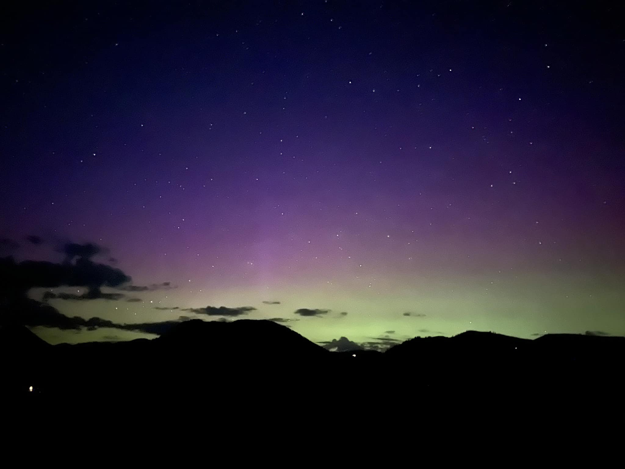 aurora borealis in the Methow Valley