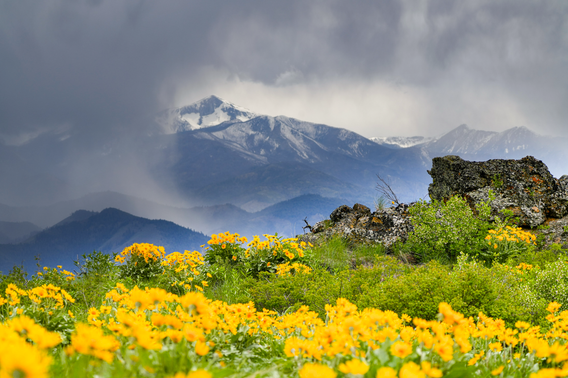 rain over mountains
